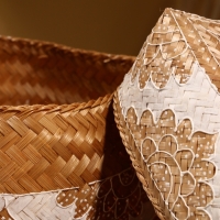 Корзинка плетеная "Манадо" бамбук 24х24х15 см, светлая