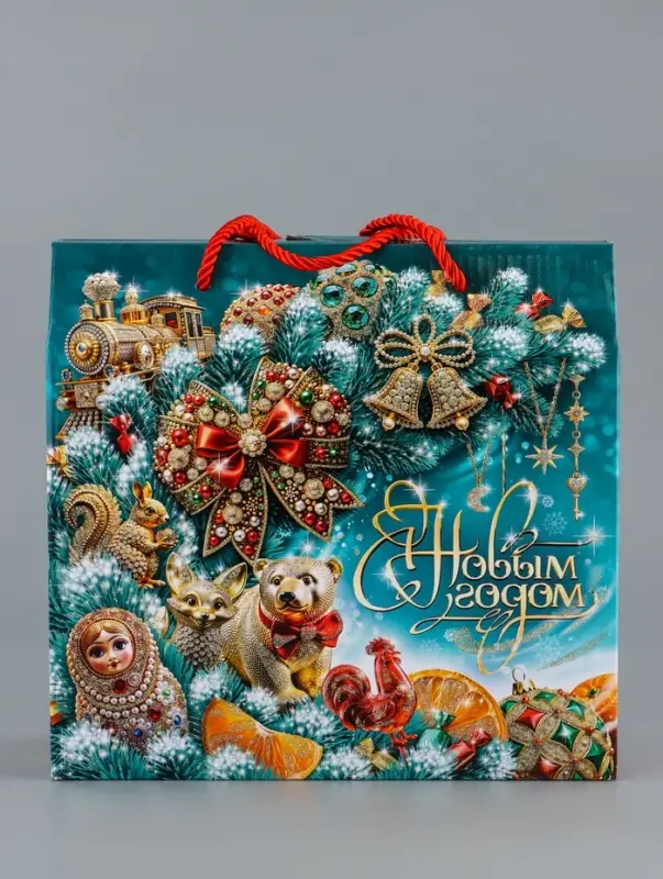 Коробка подарочная складная "МалаХит" 23 х 10 х 22 см