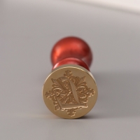 Печать для сургуча с пластиковой ручкой "Буква L на вензеле" 2,5х2,5х6,3 см