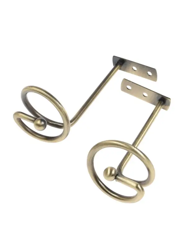 Крючок - держатель для штор на стену CAPPIO KS044, металлический, цвет бронза, 2 шт