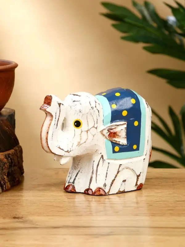 Сувенир &laquo;Слонёнок&raquo;, 12&times;5.5&times;9 см, дерево, белый