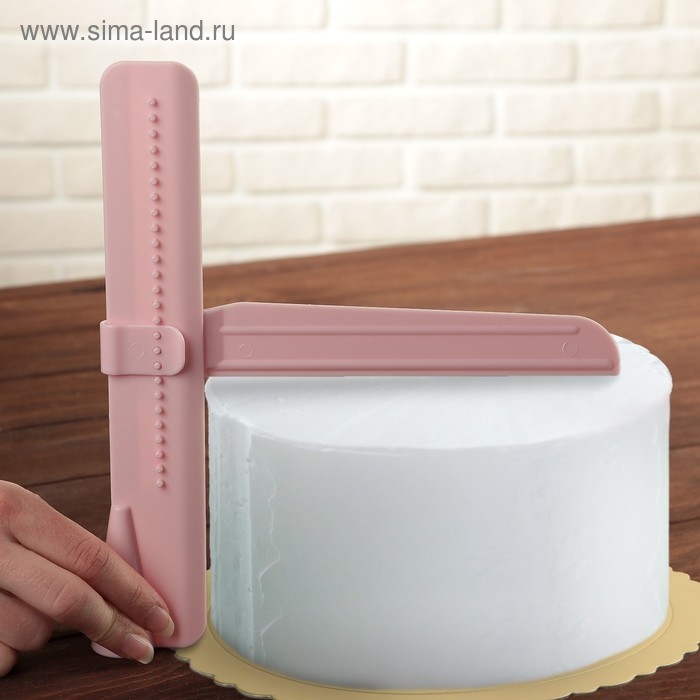 Шпатель кондитерский угловой Доляна, 2 части, 23,5&times;4,7&times;2,6 см