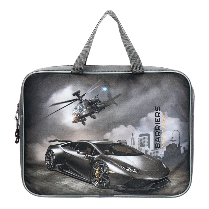 Папка с ручками текстильная А4, 370 х 280 х 60 мм, Stavia "Авто"