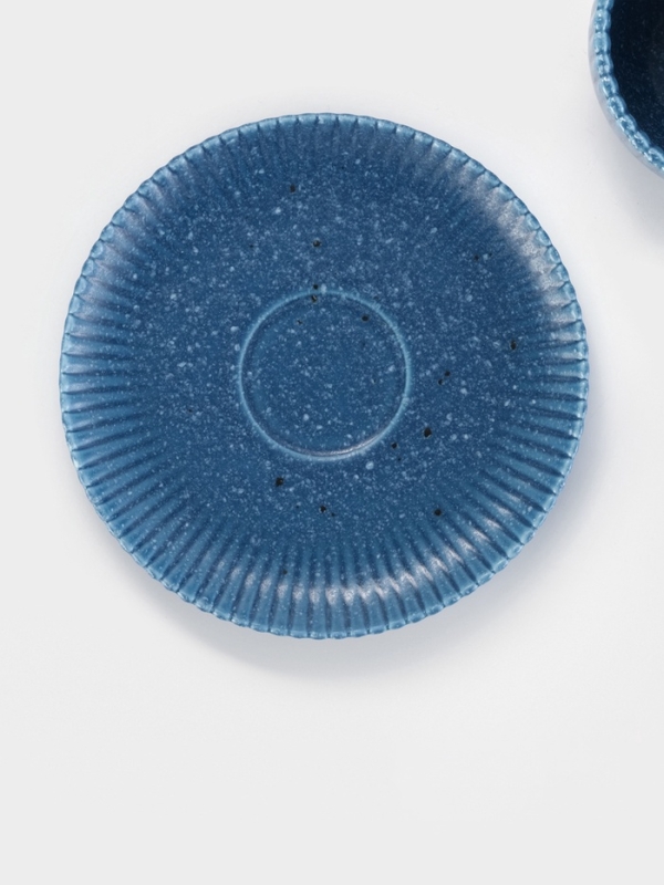 Чайная пара Доляна &laquo;Коралл&raquo;, кружка 275 мл, блюдце 15.9&times;15.9 см, керамика, синяя