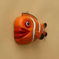 Панно &laquo;Рыба-клоун&raquo;, 20&times;16&times;6 см, дерево, оранжевое