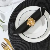 Кольцо для салфетки &laquo;Елизавета&raquo;, 4,5&times;4,5&times;4,5 см, цвет золотой