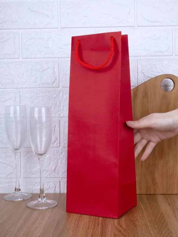Пакет под бутылку Vindemia, красный