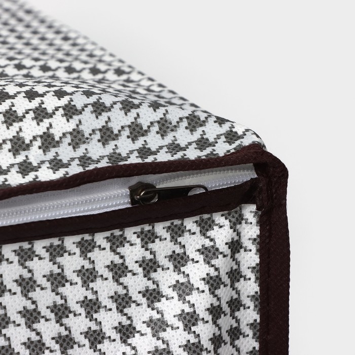 Кофр для хранения вещей &laquo;Вилли&raquo;, 45&times;30&times;20 см, цвет бело-коричневый