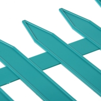 Ограждение декоративное, 35 &times; 210 см, 5 секций, пластик, бирюзовое, GOTIKA, Greengo