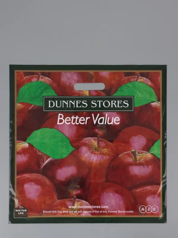 Пакет "Яблоко", полиэтиленовый с вырубной ручкой, 45 х 45 + 3 см, 65 мкм