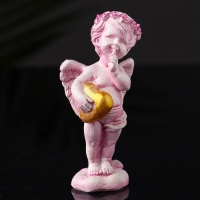 Фигура "Ангел с сердцем" 8,5х3,5 см, розовый