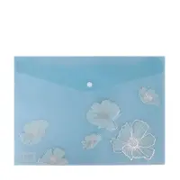 Папка-конверт на кнопке формат А4 180мкр блестящая МИКС Цветы  (штрихкод на штуке)