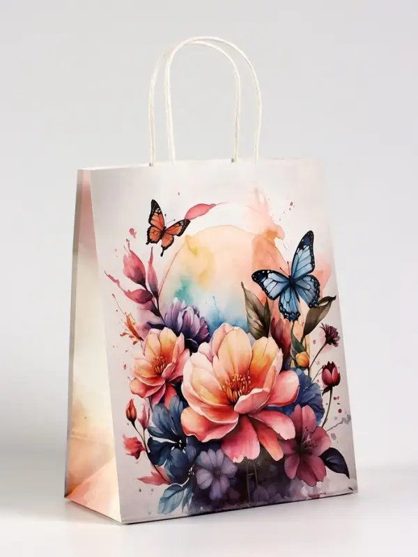 Пакет подарочный крафт &laquo;Вдохновение&raquo;, 21&times;11&times;27 см