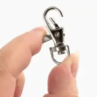 Карабин металлический TEIRA, набор 2 шт., 6.7 г, 3.8&times;1.3 см/9&times;2 мм, цвет серебряный