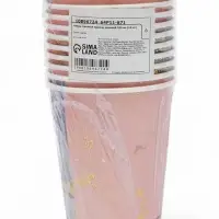 Набор стаканов мрамор розовый 250 мл (10 шт)