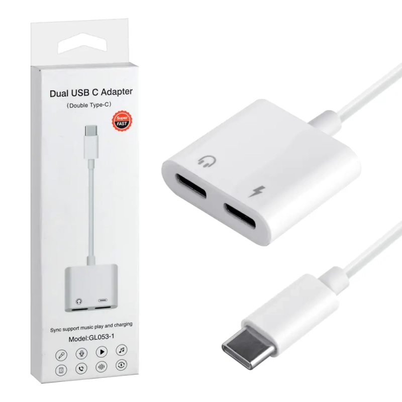 Переходник Type-C на  Type-C+Type-C