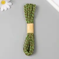 Пряжа 100% целлюлоза "Softino Raffia Color Melange" кручёная, зелёный луг 10м &plusmn;2м