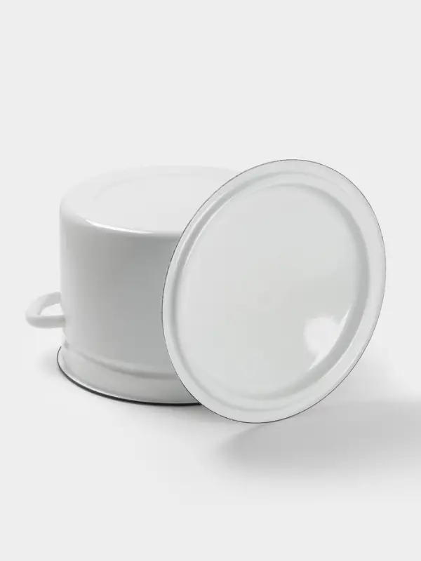 Кастрюля цил.борт. 9 л белая (без декора)