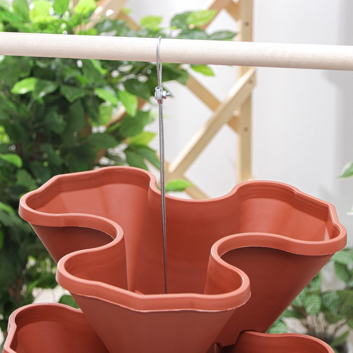 Кашпо многоярусное &laquo;Каскад&raquo;, 3 шт, 12 л (секция 4 л), цвет терракотовый