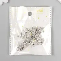 Бусина для творчества металл "Волк" серебро 1,3х1,8 см