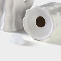 Набор фарфоровый для специй на бамбуковой подставке BellaTenero &laquo;Кактусы&raquo;, 2 предмета: солонка 75 мл, перечница 75 мл, цвет белый