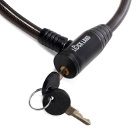 Замок навесной велосипедный LOCKLAND, 12х1200 мм, английский ключ с пластиковой ручкой