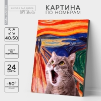 Картина по номерам на холсте с подрамником &laquo;Кот в поле&raquo;, 40 х 50 см