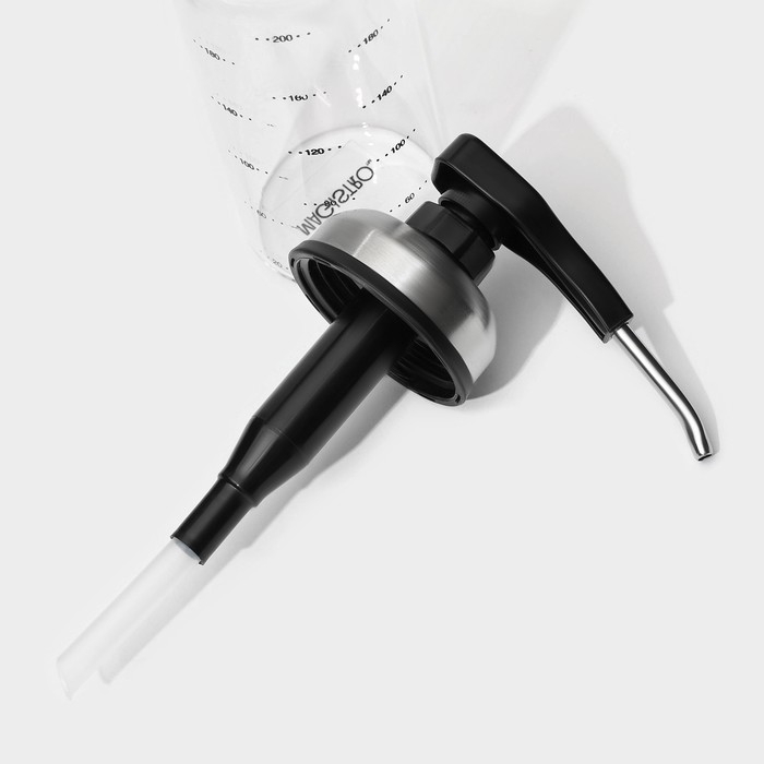 Диспенсер стеклянный для масла с мерной шкалой Magistro &laquo;Мист&raquo;, 200 мл, 5,5&times;17,5 см