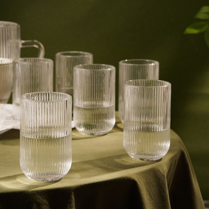 Набор стаканов стеклянный SL Home &laquo;Модерн&raquo;, 400 мл, 8&times;13 см, цвет прозрачный