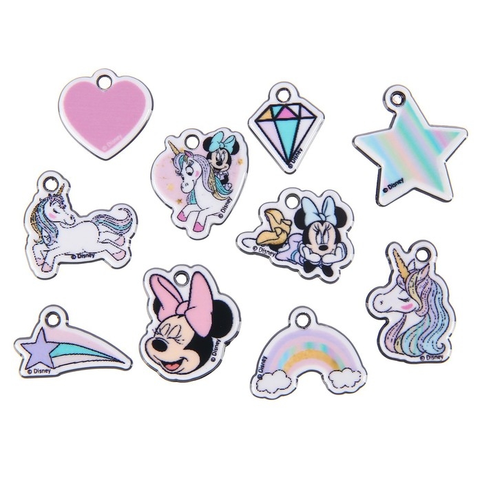 Набор для творчества &laquo;Создай своё украшение, Эльза и Анна&raquo;, сделай 10 шармов своими руками, Минни и единорог, Disney