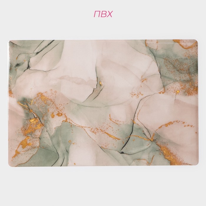 Салфетки сервировочные на стол Доляна &laquo;Мрамор&raquo;, 4 шт, 30&times;45 см, цвет серый