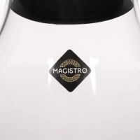 Графин стеклянный с металлической крышкой Magistro &laquo;Богема&raquo;, 930 мл