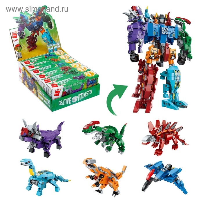Конструктор Робот &laquo;Диноботы&raquo;, 6 видов МИКС