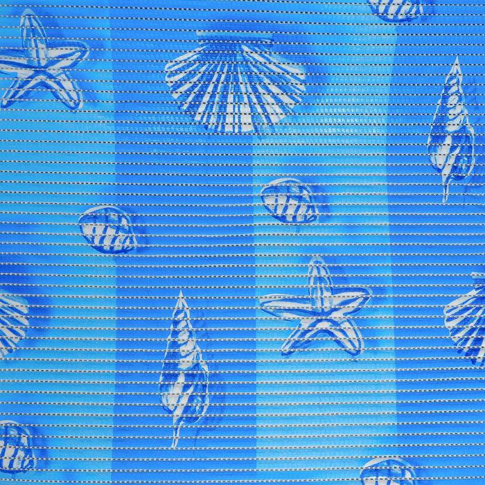 Коврик для ванной комнаты &laquo;Прибой&raquo;, ширина 80 см, рулон 15 м, цвет голубой