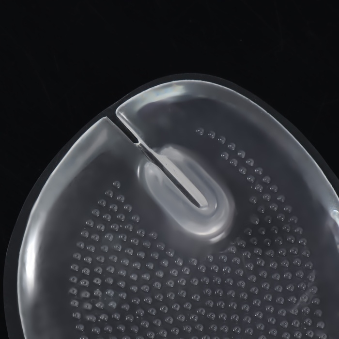 Полустельки для обуви, с протектором, с разделителем, силиконовые, 9,4 &times; 6,4 см, пара, цвет прозрачный