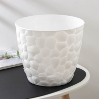 Горшок с поддоном &laquo;Камни&raquo;, 8 л, цвет белый