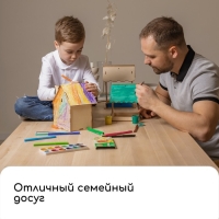 Кормушка-конструктор из ХДФ для птиц &laquo;Изба бревенчатая&raquo;, 20 &times; 17 &times; 16 см, Greengo