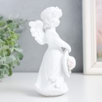 Сувенир полистоун "Малышка-ангелок со шляпкой" белоснежный" МИКС 9,5х6х14,7 см