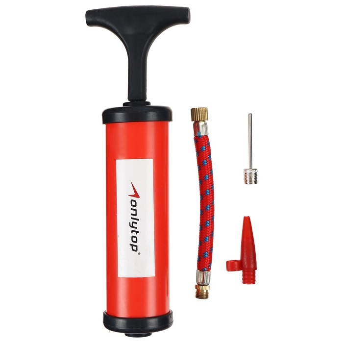 Насос для мячей ONLYTOP, 17 см, 2 насадки, шнур, цвета МИКС Насос для мячей ONLYTOP, 17 см, 2 насадки, шнур, цвета МИКС