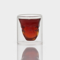 Стопка - шот стеклянный с двойными стенками &laquo;Череп. Хэллоуин&raquo;, 70 мл, 7&times;7 см