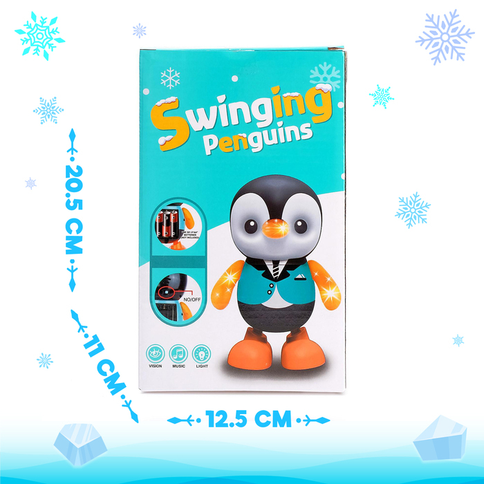 Игрушка &laquo;Пингвинёнок&raquo;, работает от батареек, танцует, световые и звуковые эффекты