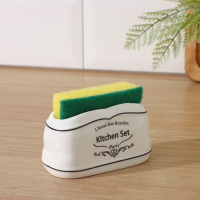 Набор аксессуаров для кухни Доляна &laquo;Уют&raquo;, 4 предмета (дозатор 300 мл, мыльница, подставка для губки, подставка для ложки), цвет белый