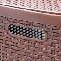 Корзина бельевая с крышкой &laquo;Ротанг&raquo;, 60 л, 34&times;44&times;56 см, цвет микс