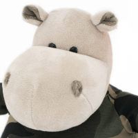 Мягкая игрушка &laquo;Бегемот: В армейской футболке&raquo;, 20 см