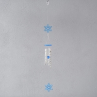 Музыка ветра металл, пластик "Цветок в круге" 4 трубки 35 см,