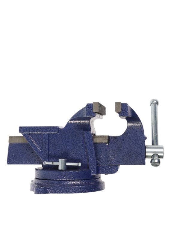 Тиски слесарные поворотные ТУНДРА, с наковальней, высокопрочный чугун ВЧ-40, 125 мм