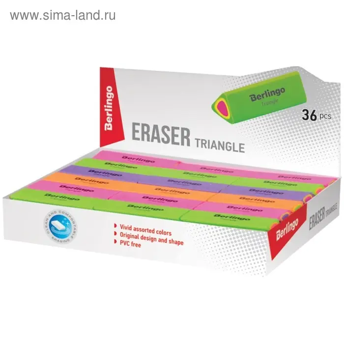 Ластик Triangle, треугольный, термопластичная резина, 44х15х15 мм