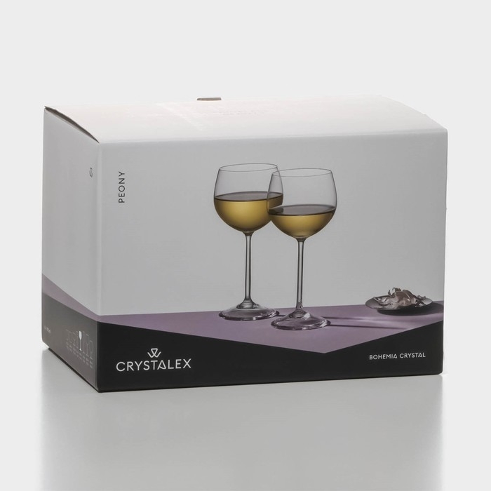 Набор стеклянных бокалов для вина &laquo;Пион&raquo;, 190 мл, 6 шт