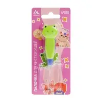 Палочка для чистки ушей LES-02, LED-подсветка, 3 насадки, от батареек, лягушка