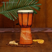 Сувенирный музыкальный инструмент барабан джембе &laquo;Светлый&raquo;, 25&times;13&times;13 см, МИКС